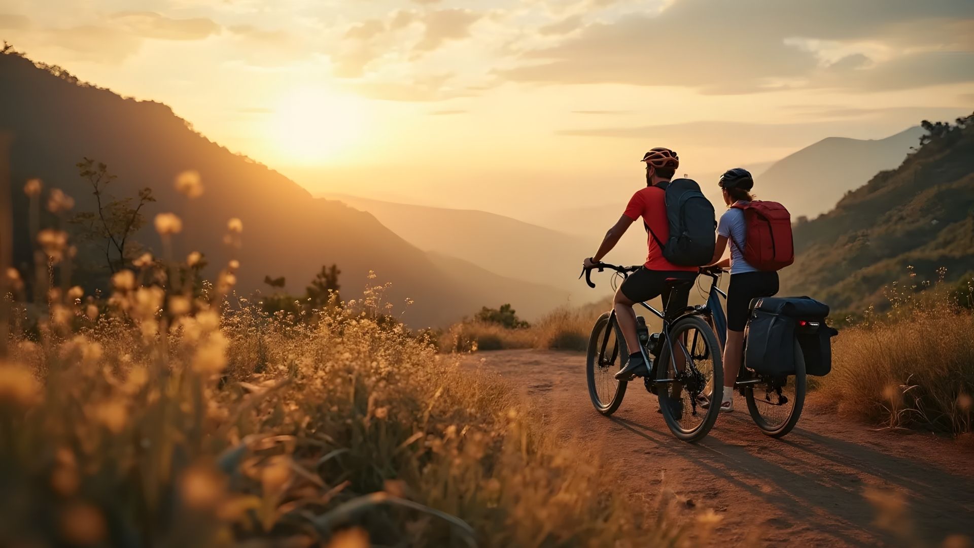 No Sul do Brasil, ciclistas apreciam a paisagem por meio do Ecoturismo e Cicloturismo.